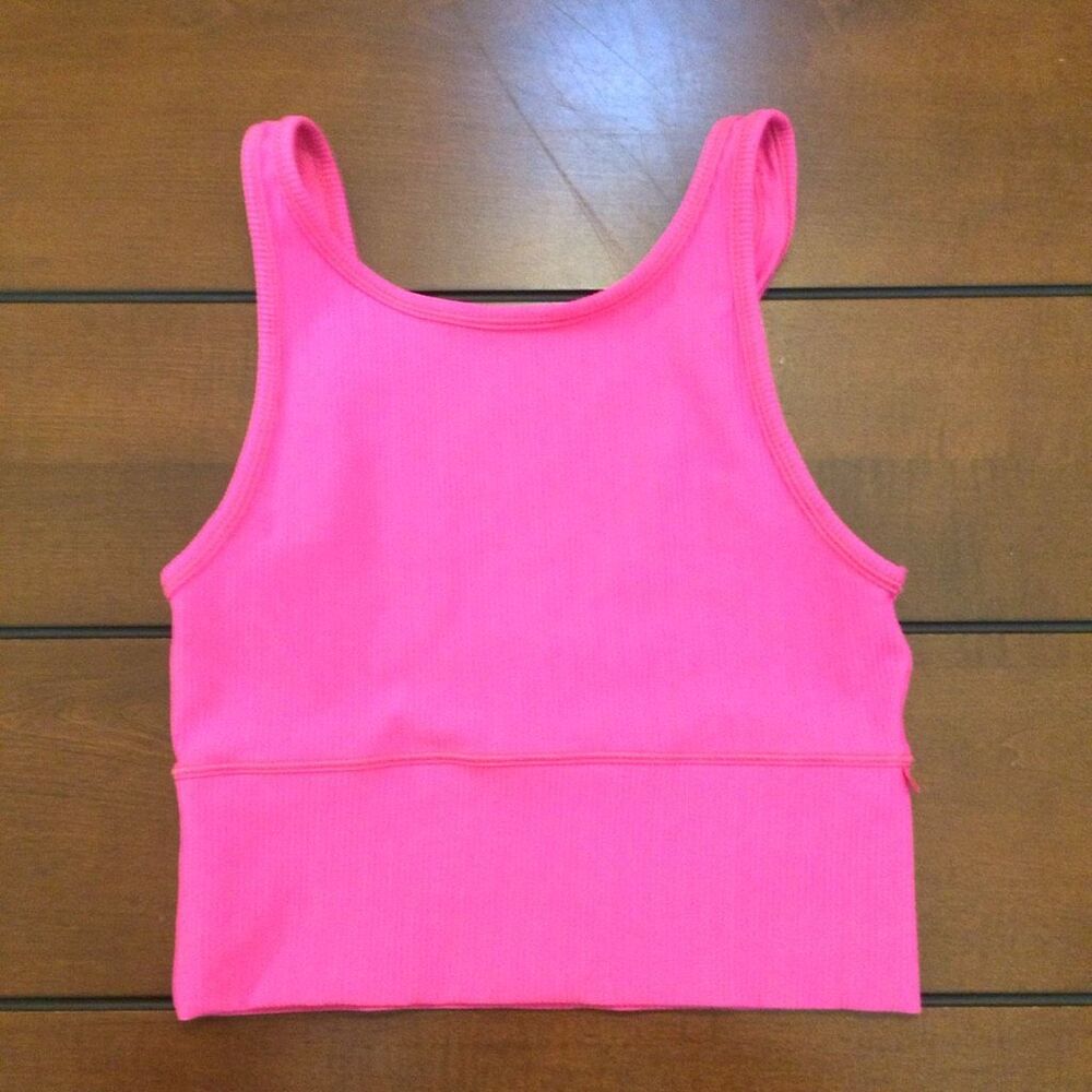 Lululemon power pivot tank top sonic pink size 4